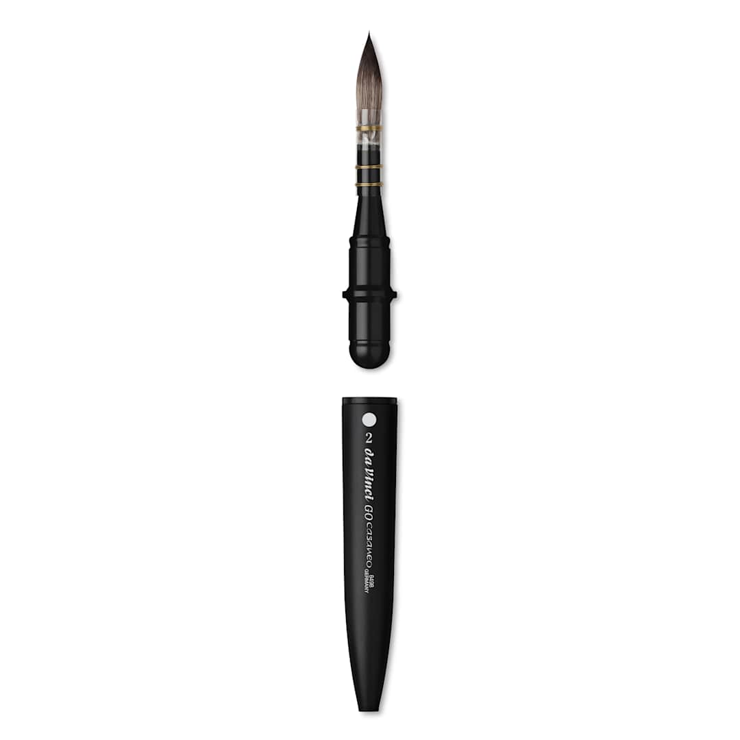 Open in modal - Da Vinci Go Casaneo Travel Brush - Quill, Size 2, brush removed from handle