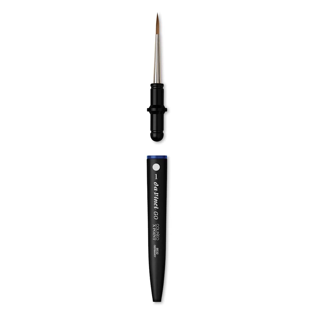Open in modal - Da Vinci Go Colineo Travel Brush - Pointed Round, Size 1, brush removed from handle