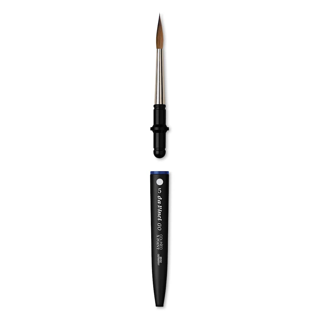 Open in modal - Da Vinci Go Colineo Travel Brush - Pointed Round, Size 5, brush removed from handle