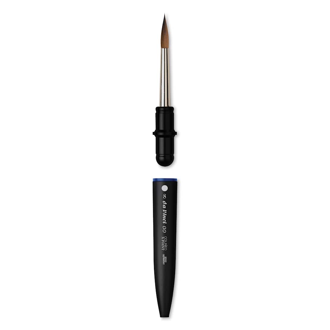Open in modal - Da Vinci Go Colineo Travel Brush - Pointed Round, Size 8, brush removed from handle