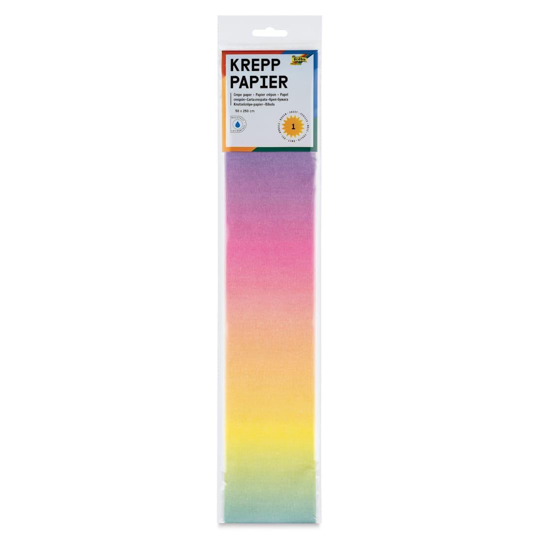 Open in modal - Folia Crepe Paper - Pkg of 10 Sheets, Rainbow