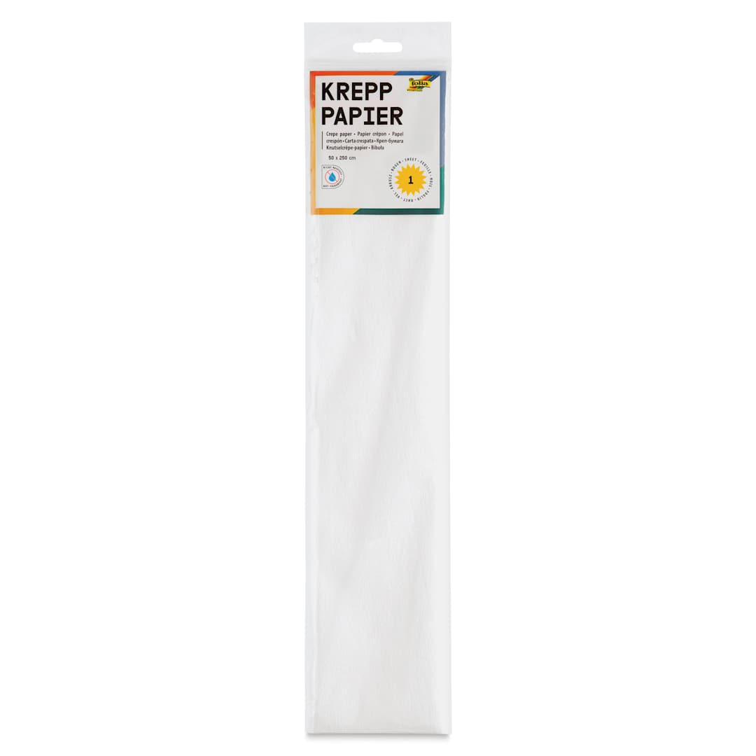 Open in modal - Folia Crepe Paper - Pkg of 10 Sheets, White