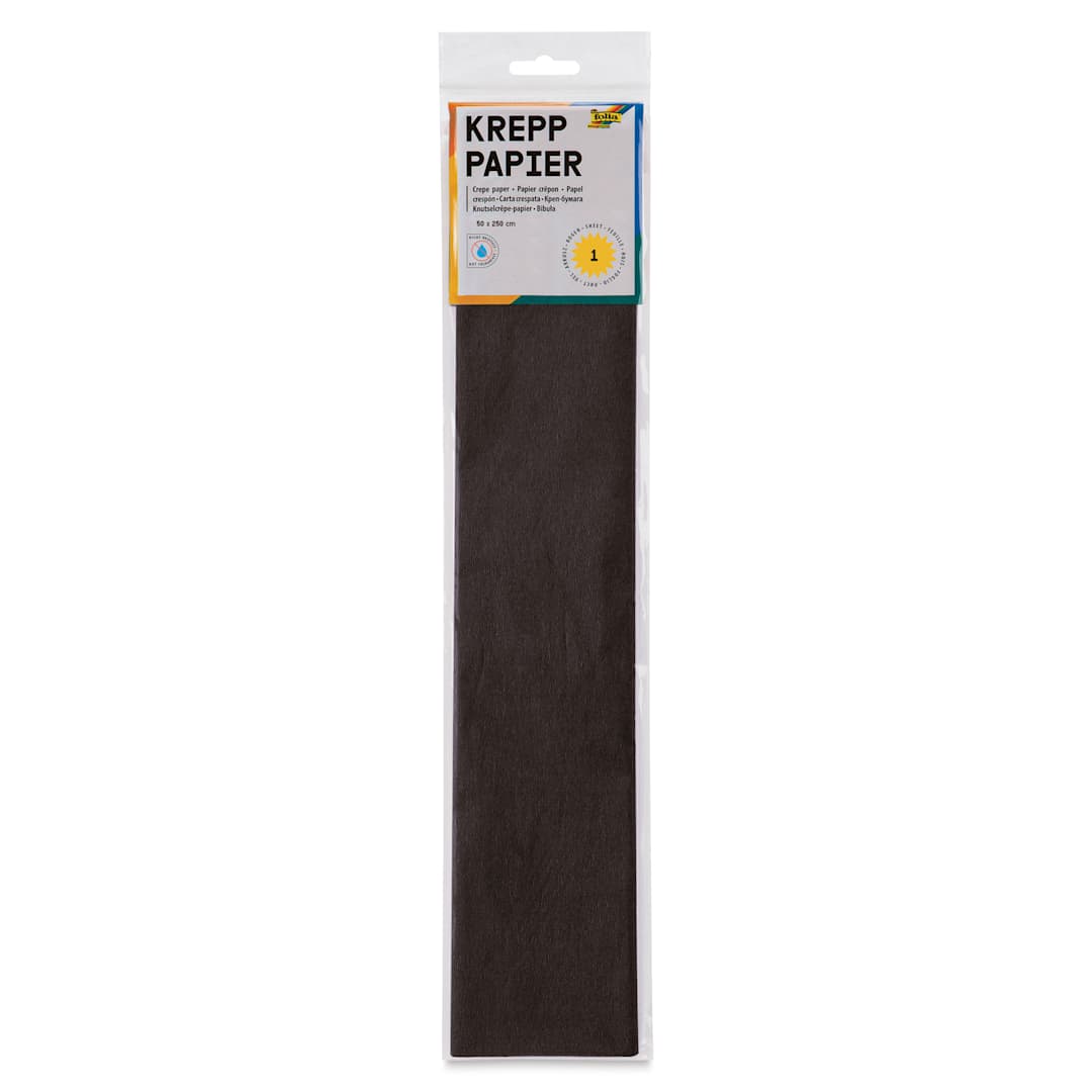 Open in modal - Folia Crepe Paper - Pkg of 10 Sheets, Black