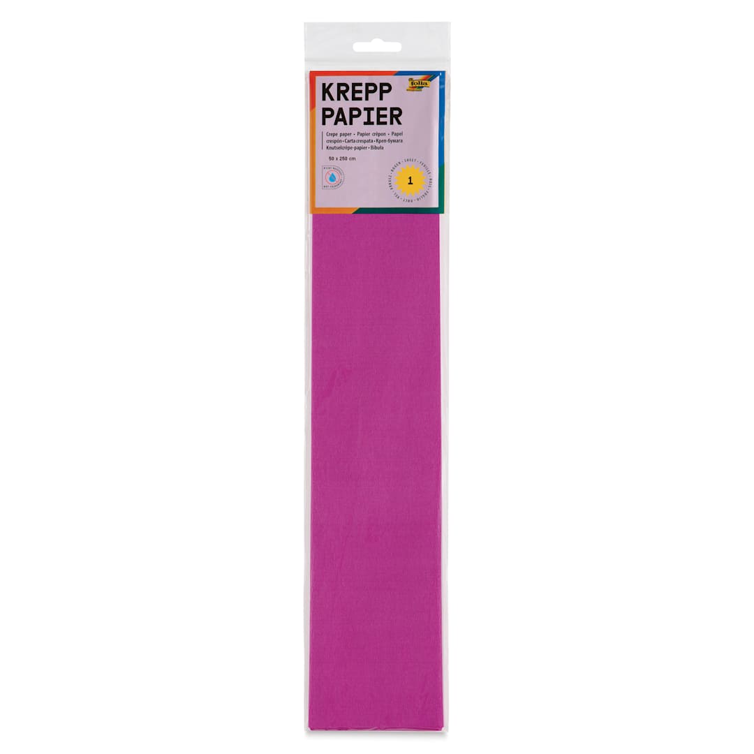 Open in modal - Folia Crepe Paper - Pkg of 10 Sheets, Dark Pink