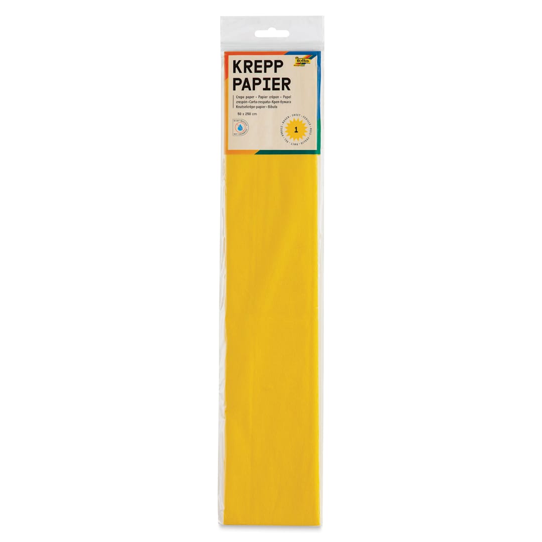 Open in modal - Folia Crepe Paper - Pkg of 10 Sheets, Yellow