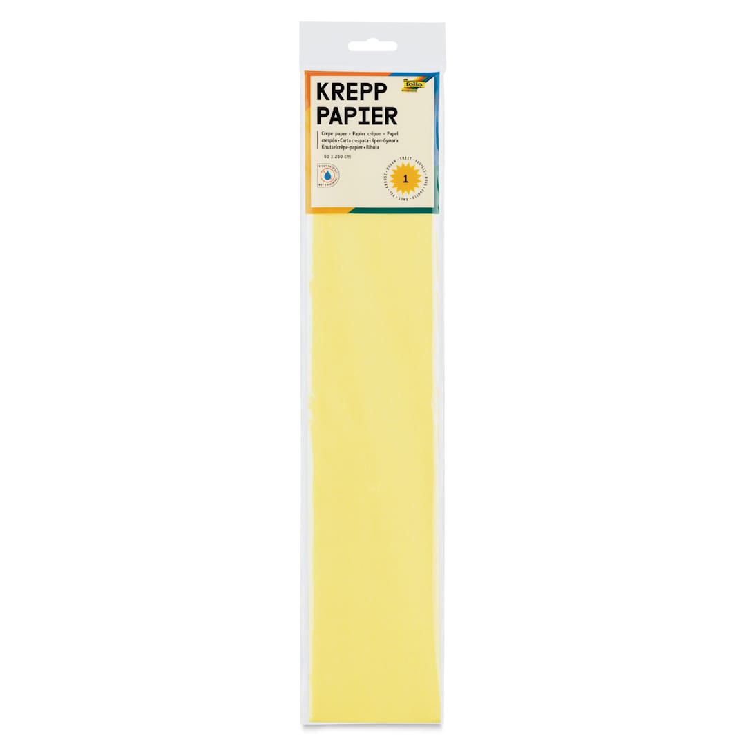 Open in modal - Folia Crepe Paper - Pkg of 10 Sheets, Light Yellow