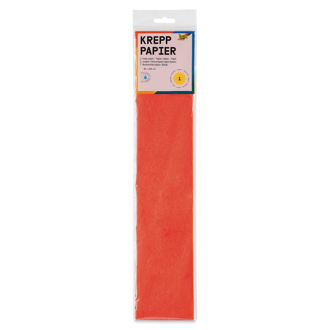 Open in modal - Folia Crepe Paper - Pkg of 10 Sheets, Orange