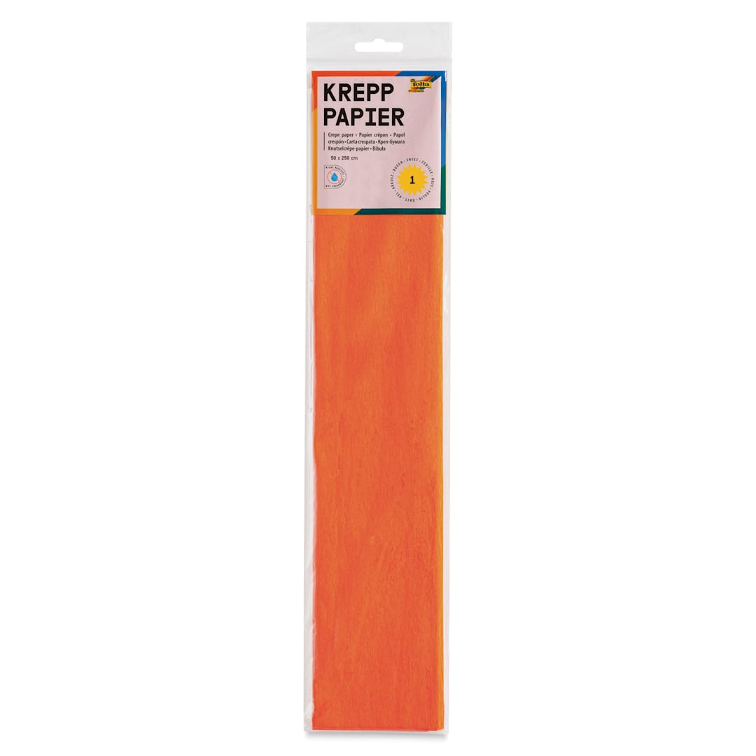 Open in modal - Folia Crepe Paper - Pkg of 10 Sheets, Light Orange