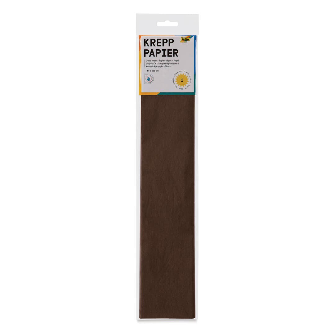 Open in modal - Folia Crepe Paper - Pkg of 10 Sheets, Chocolate Brown