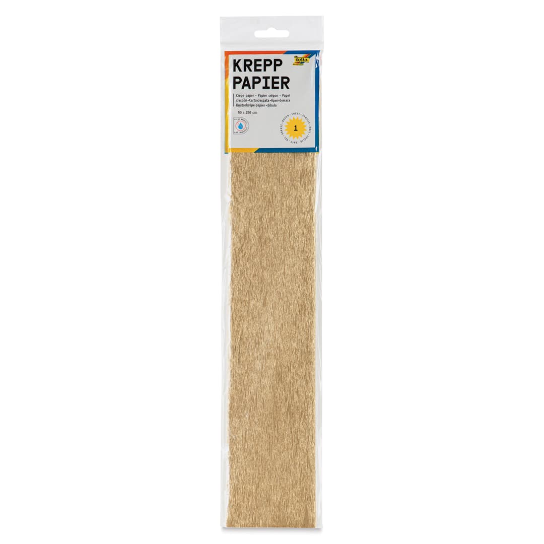 Open in modal - Folia Crepe Paper - Pkg of 10 Sheets, Gold