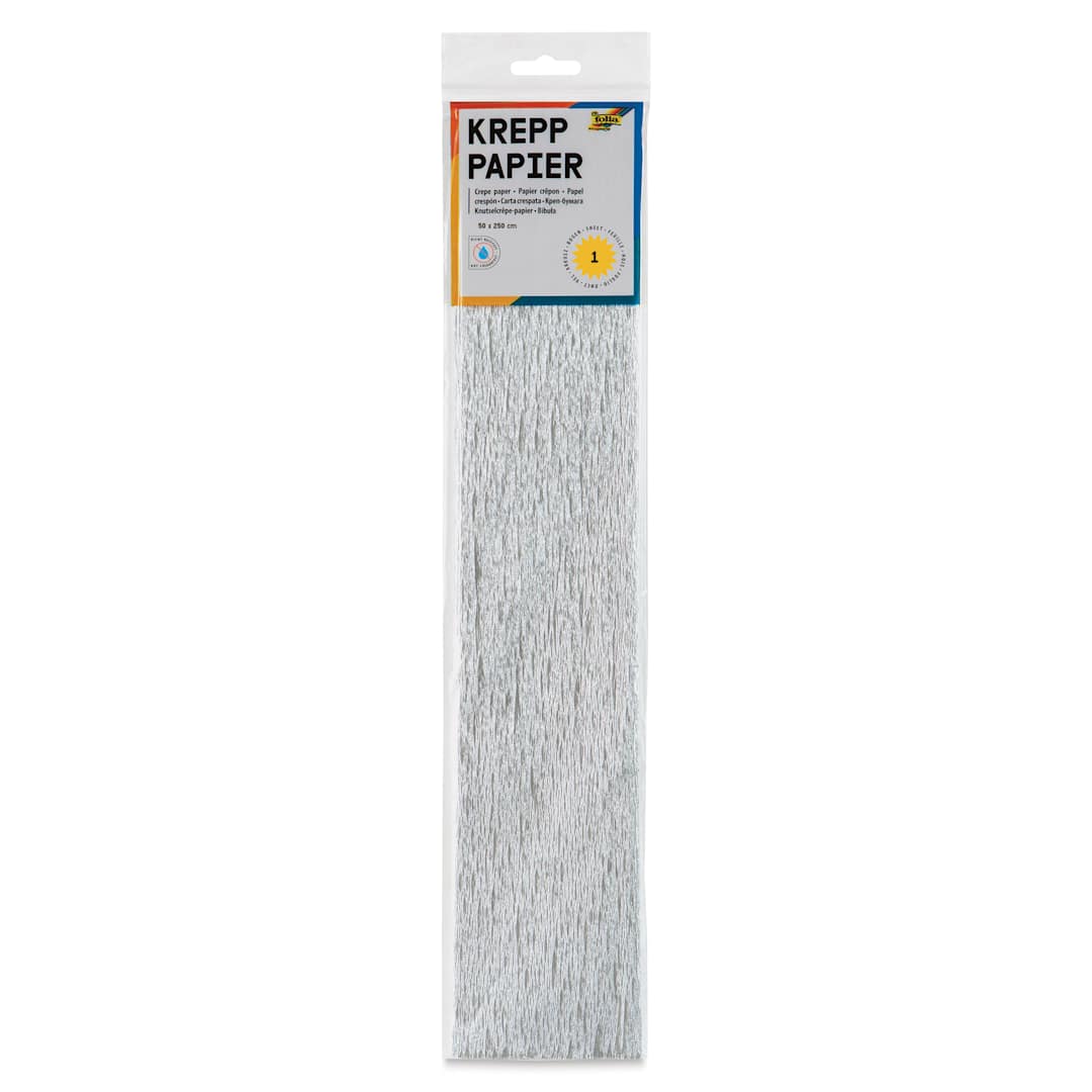 Open in modal - Folia Crepe Paper - Pkg of 10 Sheets, Silver