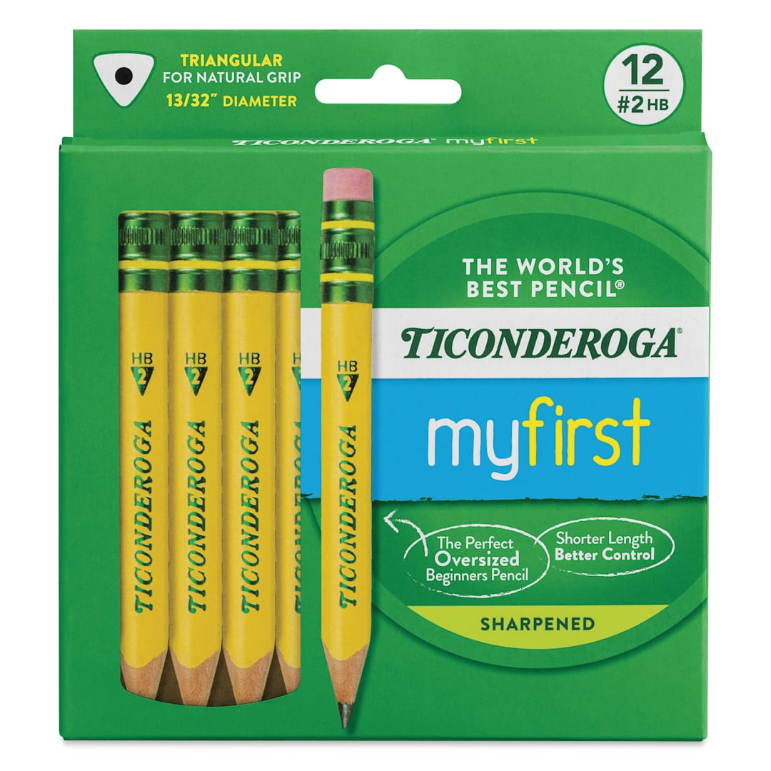 Open in modal - Dixon Ticonderoga My First Short Pencils - Set of 12, Yellow