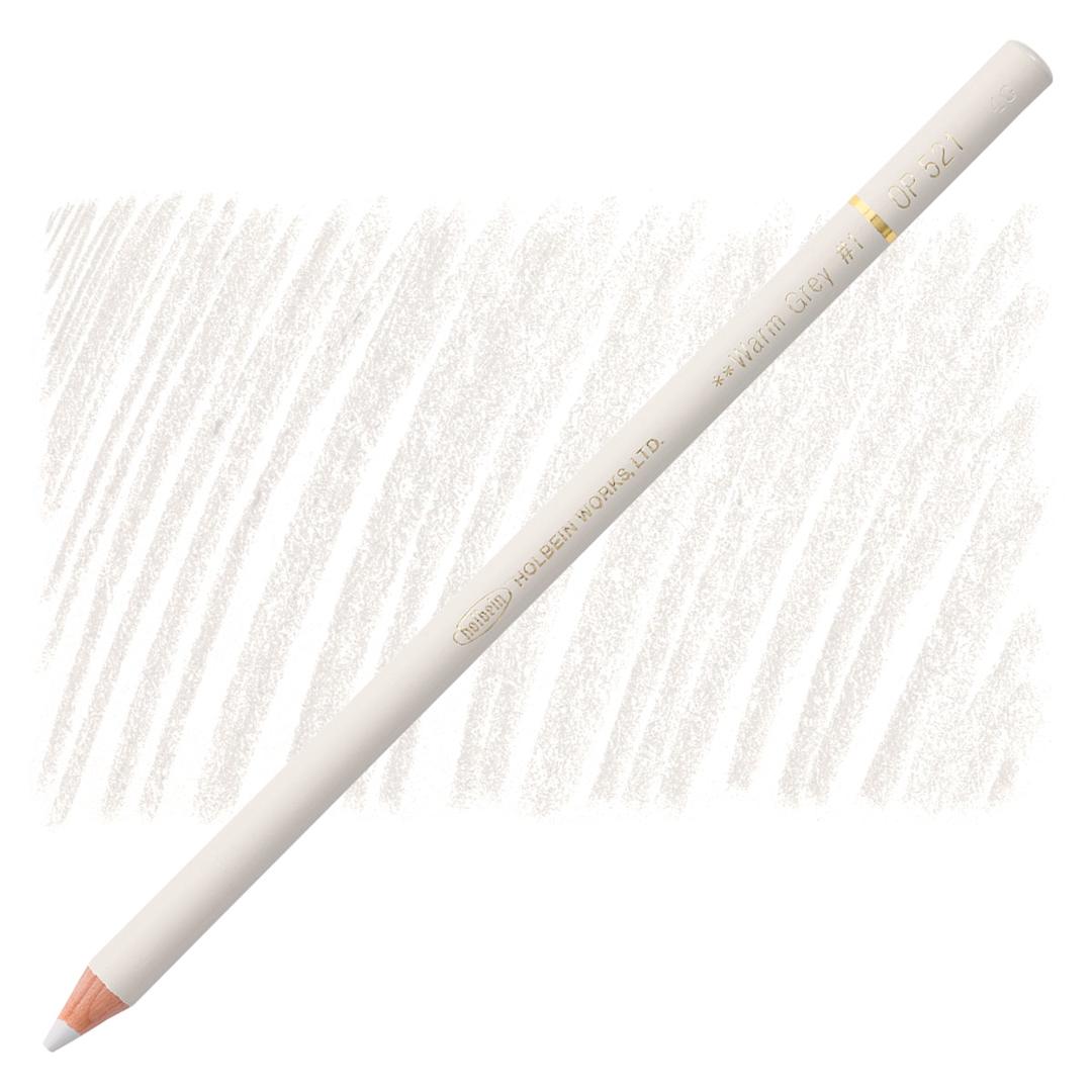 Open in modal - Holbein Artists' Colored Pencil - Warm Grey 1, OP521 pencil and swatch