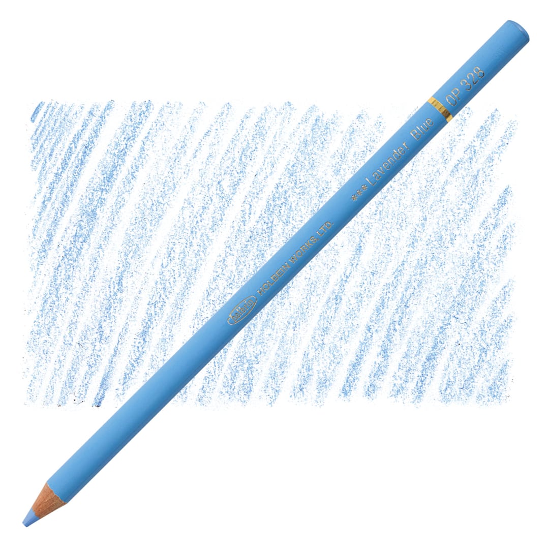 Open in modal - Holbein Artists' Colored Pencil - Lavender Blue, OP328 pencil and swatch