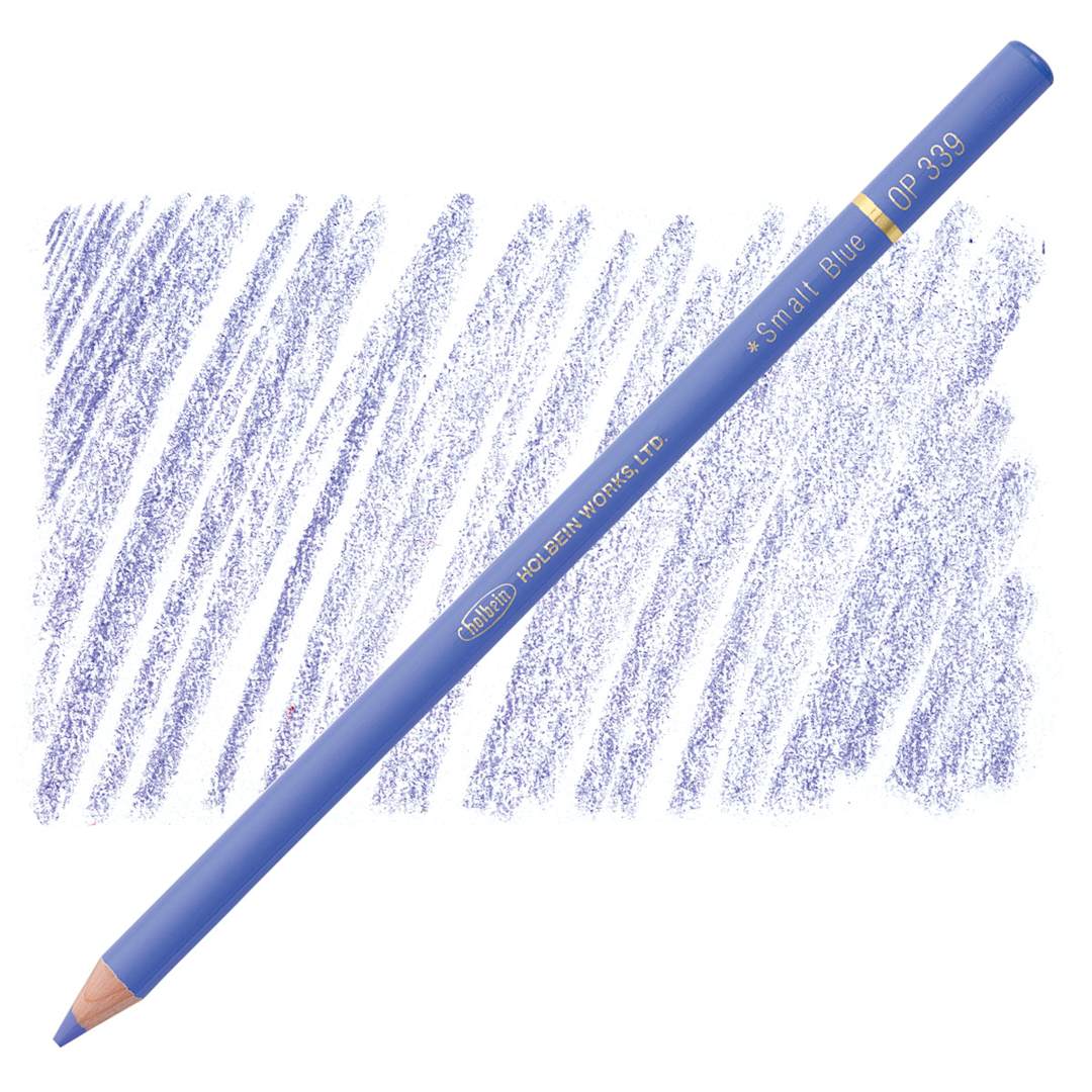 Open in modal - Holbein Artists' Colored Pencil - Smalt Blue, OP339 pencil and swatch