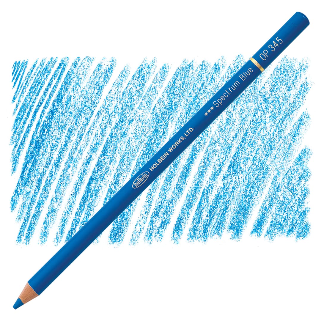 Open in modal - Holbein Artists' Colored Pencil - Spectrum Blue, OP345 pencil and swatch