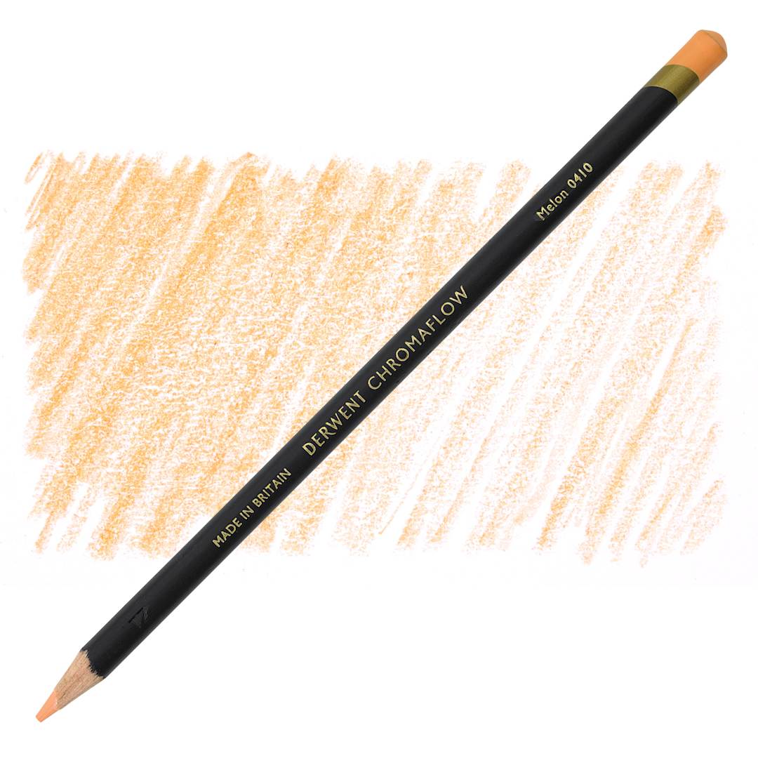 Open in modal - Derwent Chromaflow Colored Pencil - Melon, swatch and block
