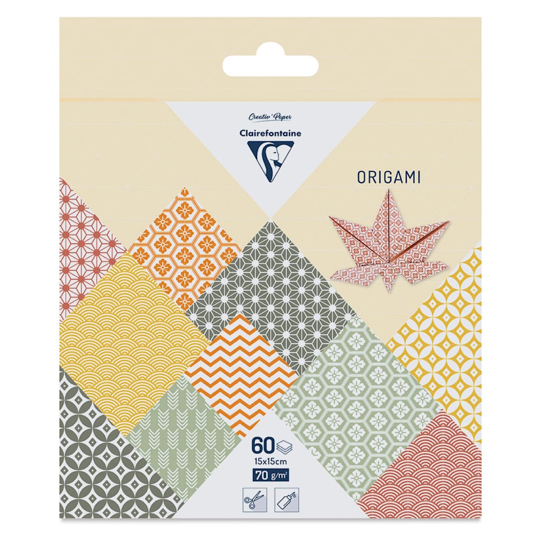 Open in modal - Clairefontaine Origami Paper - Autumn, 5.9" x 5.9", Pkg of 60, packaging
