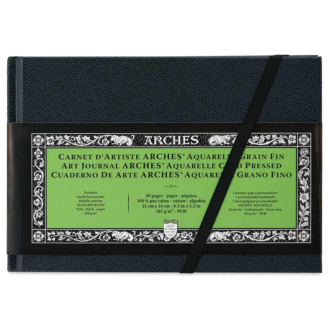 Open in modal - Arches Hardbound Watercolor Art Journal - 5.5" x 8.3", Cold Press