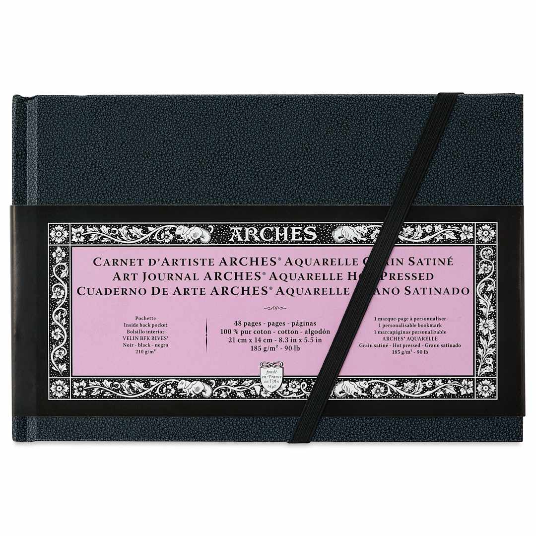 Open in modal - Arches Hardbound Watercolor Art Journal - 5.5" x 8.3", Hot Press