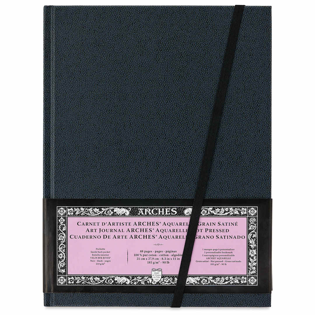 Open in modal - Arches Hardbound Watercolor Art Journal - 8.3" x 11", Hot Press
