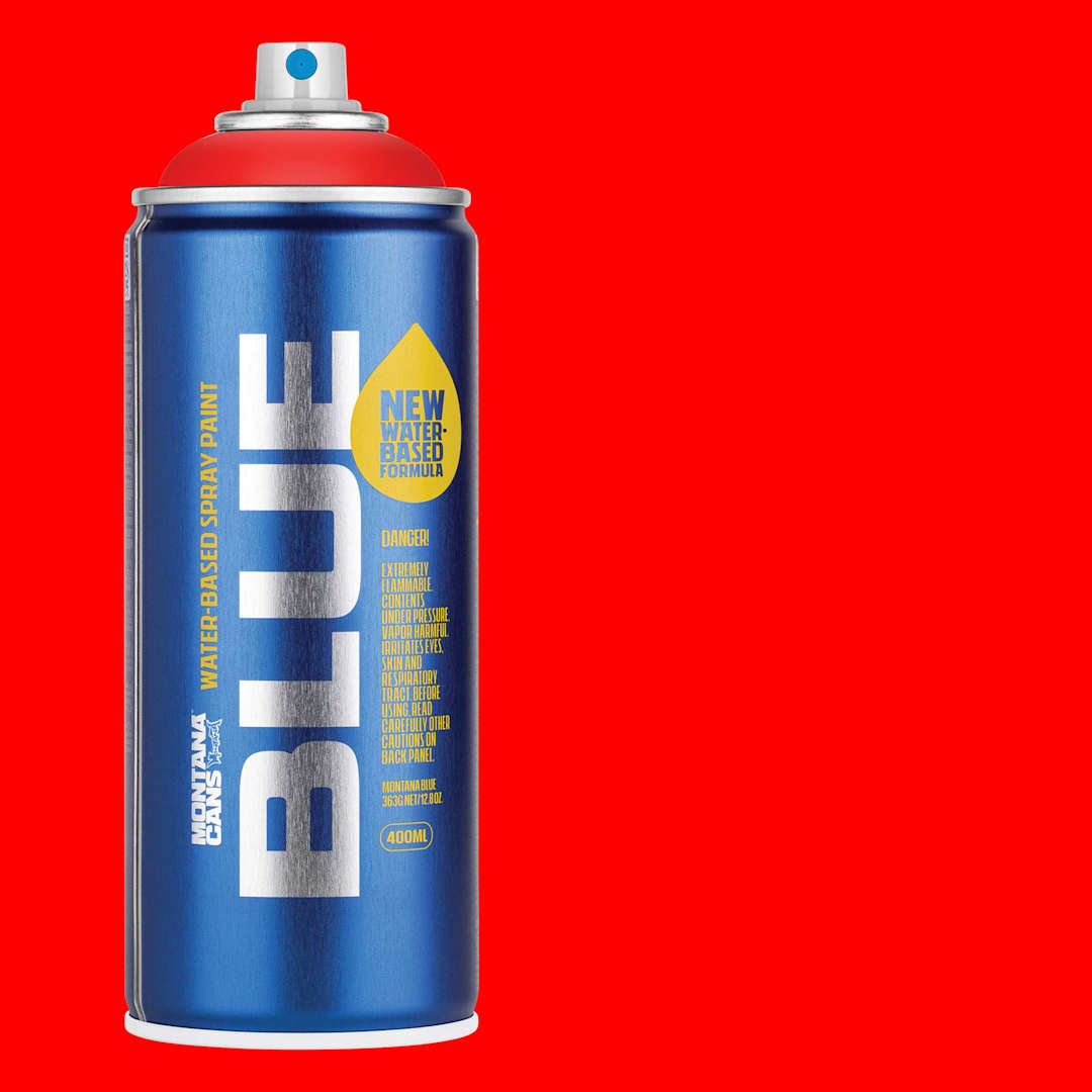 Open in modal - Montana Blue Water-Based Spray Paint - Fluor Red, 400 ml