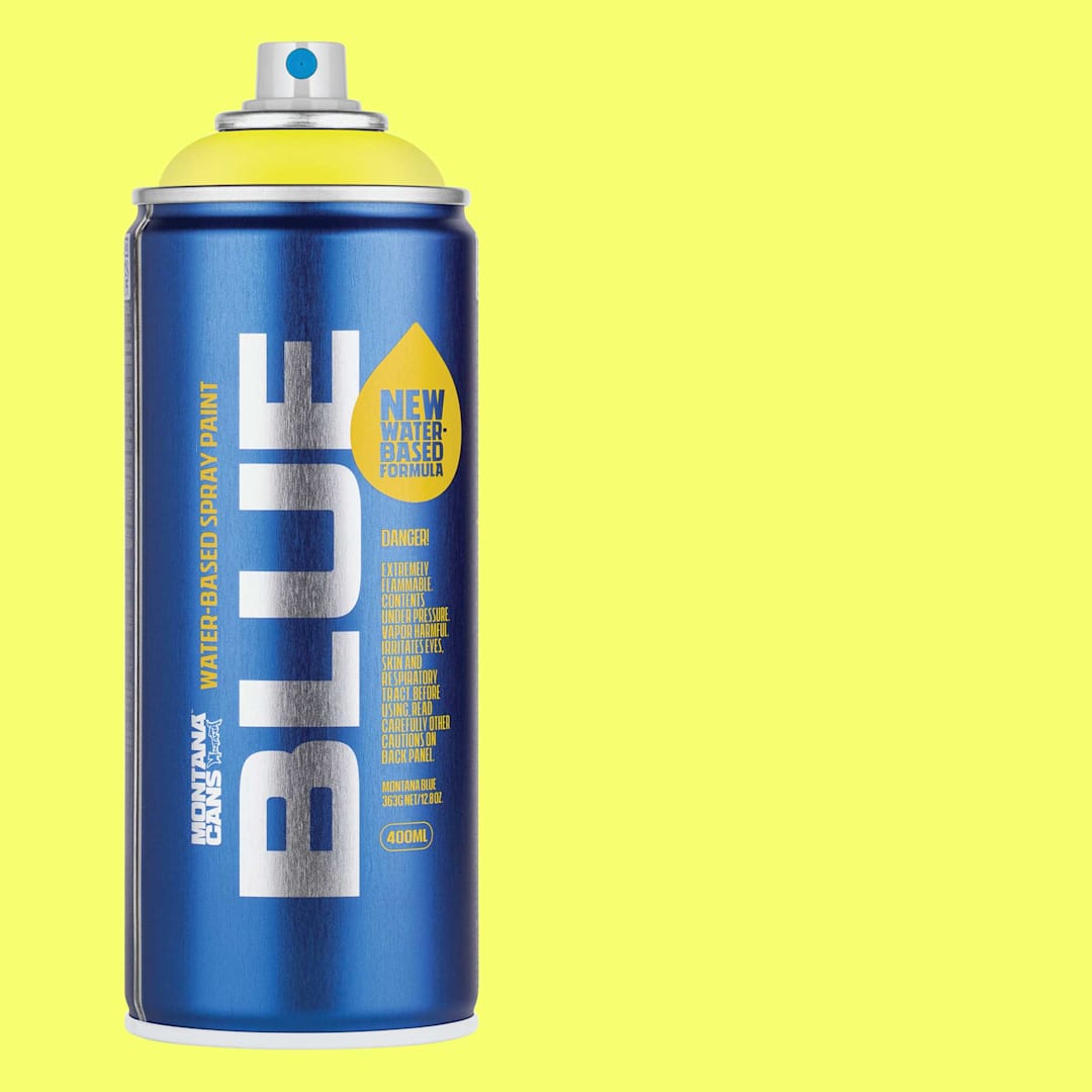 Open in modal - Montana Blue Water-Based Spray Paint - Fluor Yellow, 400 ml