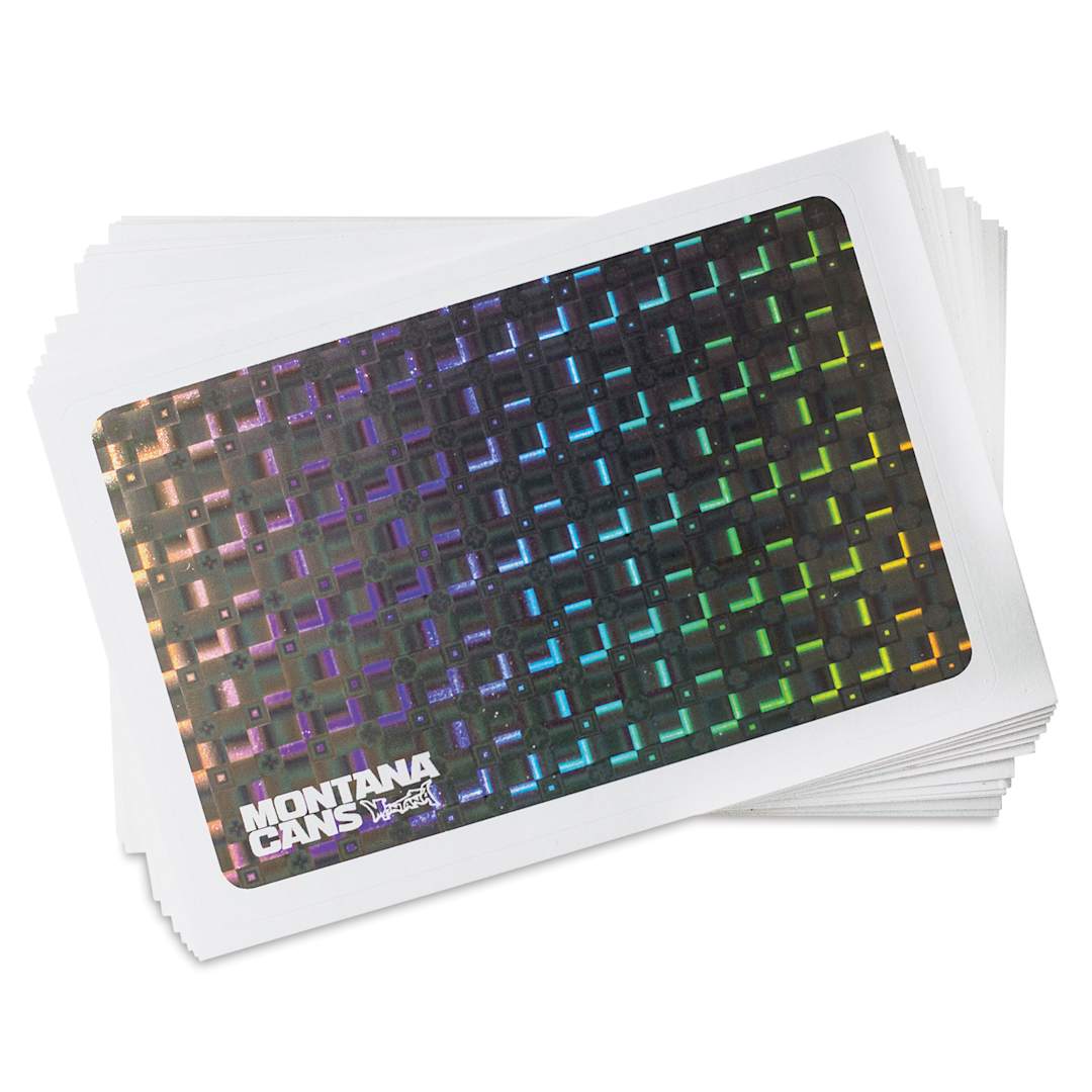 Open in modal - Montana Hologram Eggshell Stickers - 3D, Pkg of 50, out of packaging