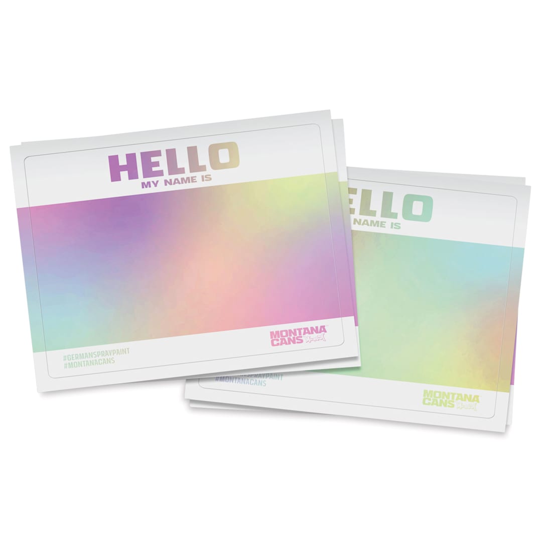 Open in modal - Montana Hello My Name Is Sticker Packs - Hello-Gram, Pkg of 50