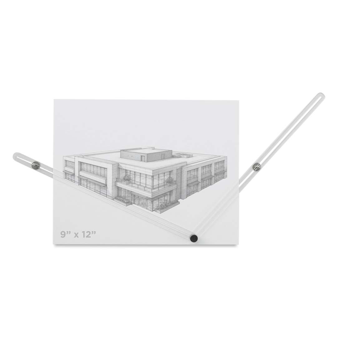 Open in modal - Koala Tools Perspective Ruler - 2-Point Ruler, 12" with a drawing of a building