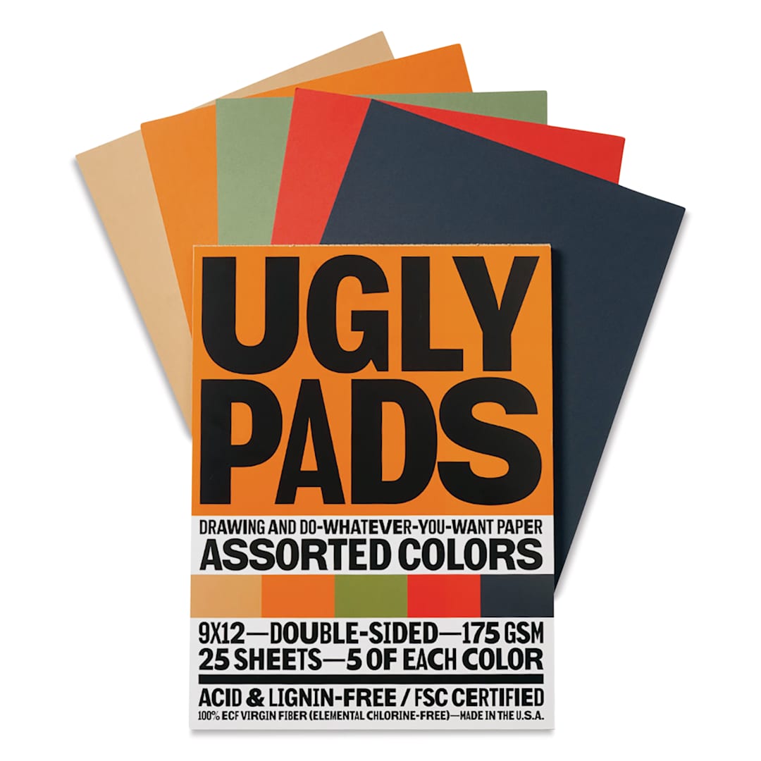 Open in modal - Uglybooks Uglypads - Farmer, 9" x 12", Pkg of 5
