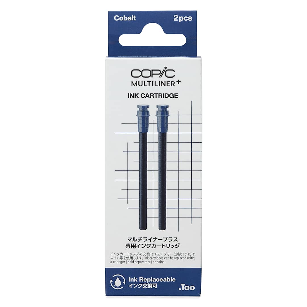 Open in modal - Copic Multiliner Plus Ink Cartridges - Pkg of 2, Cobalt, front of packaging