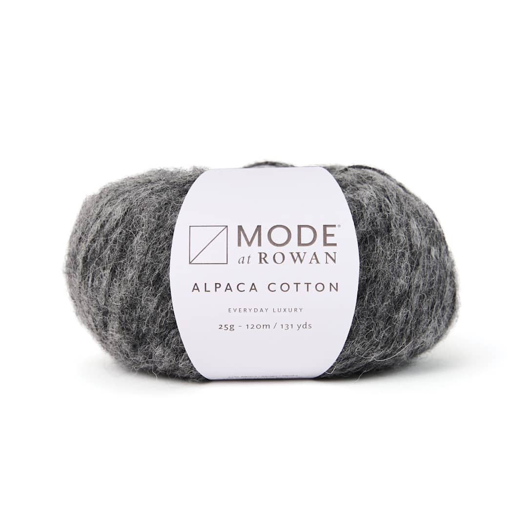 Open in modal - Mode at Rowan Alpaca Cotton Yarn - Charcoal Melange, 131 yds