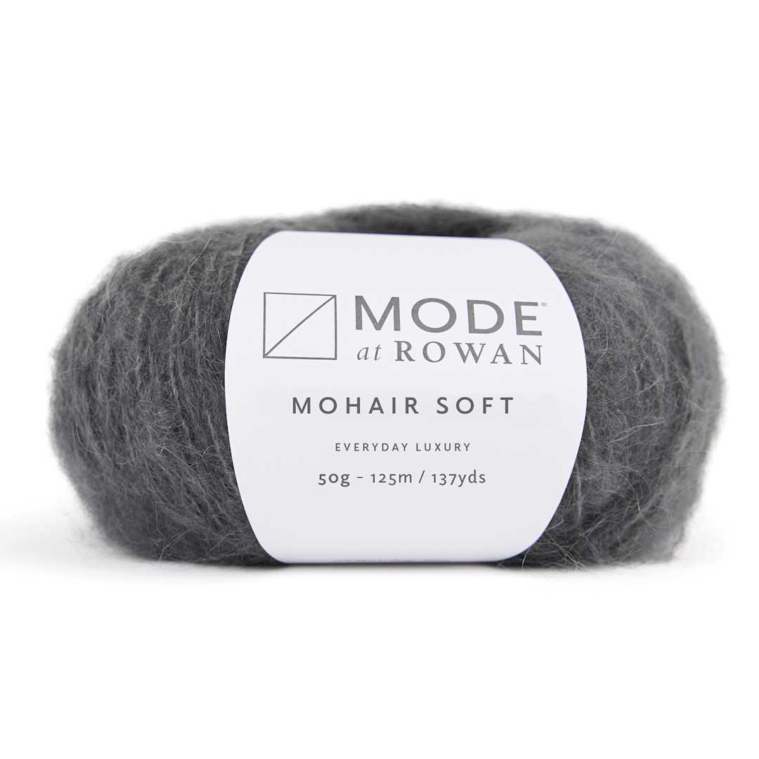 Open in modal - Mode at Rowan Mohair Soft Yarn - Charcoal, 137 yds with packaging