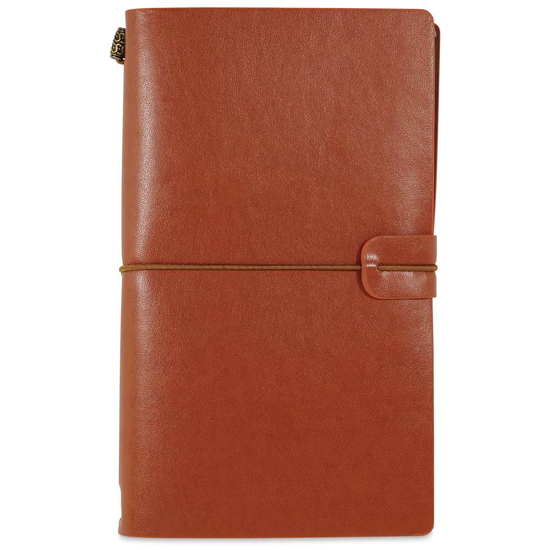 Open in modal - Peter Pauper Press Voyager Notebook - 4.75" x 7.9", Nutmeg, front cover