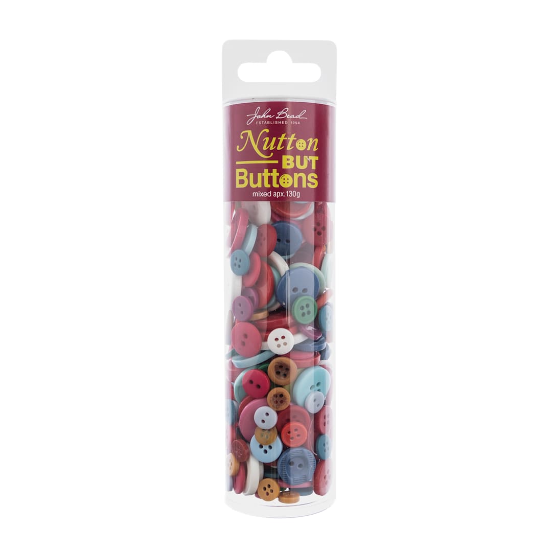 Open in modal - John Bead Nutton But Buttons - Mixed, Resin, 130 g Tube