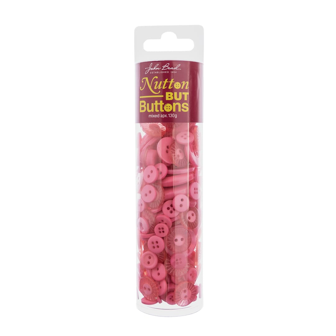 Open in modal - John Bead Nutton But Buttons - Pink, Resin, 130 g Tube