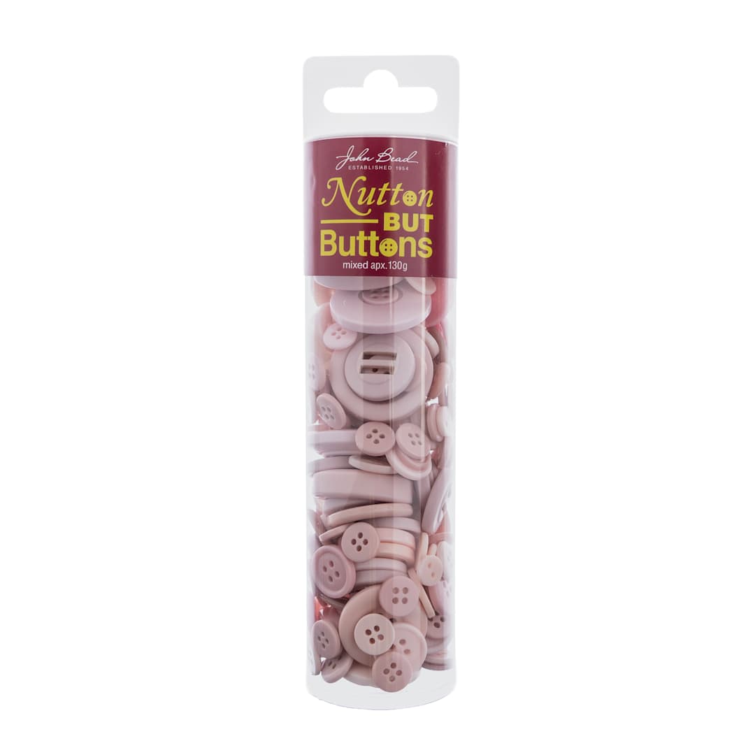 Open in modal - John Bead Nutton But Buttons - Light Pink, Resin, 130 g Tube