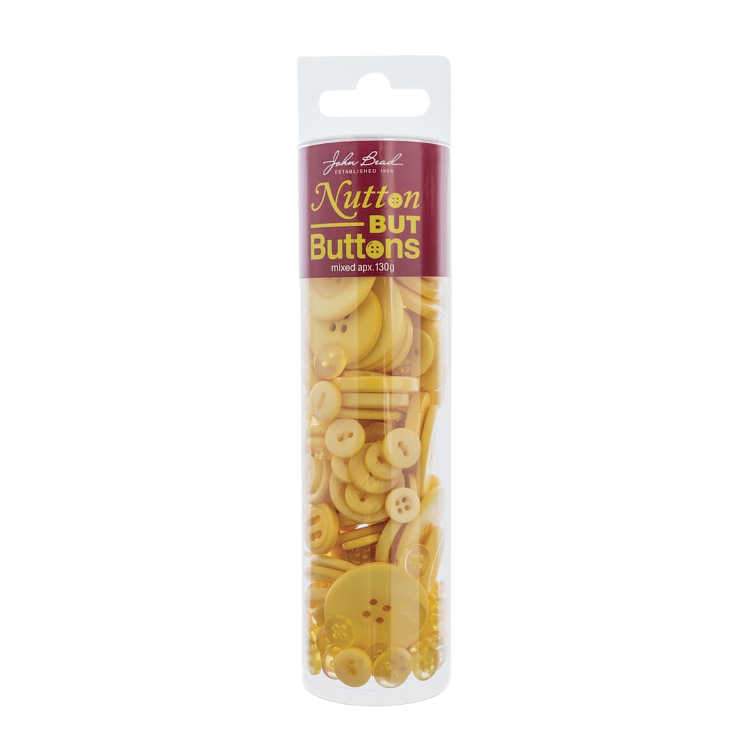 Open in modal - John Bead Nutton But Buttons - Yellow, Resin, 130 g Tube