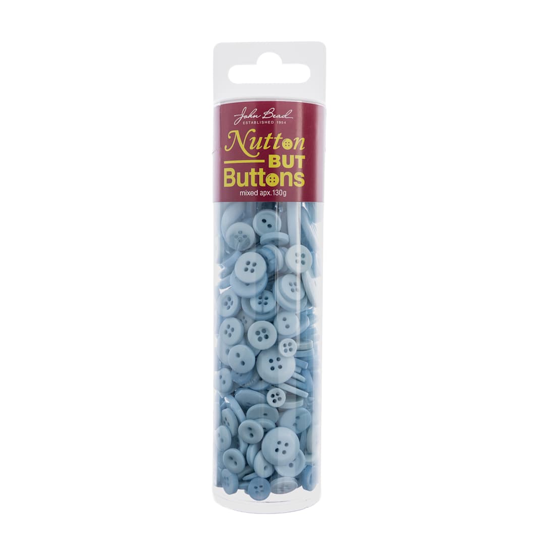 Open in modal - John Bead Nutton But Buttons - Light Blue, Resin, 130 g Tube