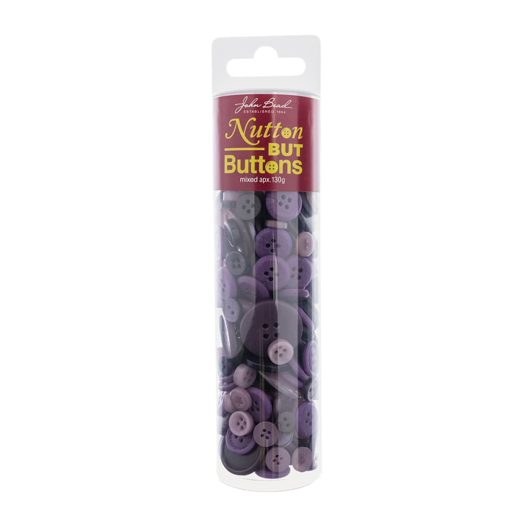 Open in modal - John Bead Nutton But Buttons - Dark Purple, Resin, 130 g Tube