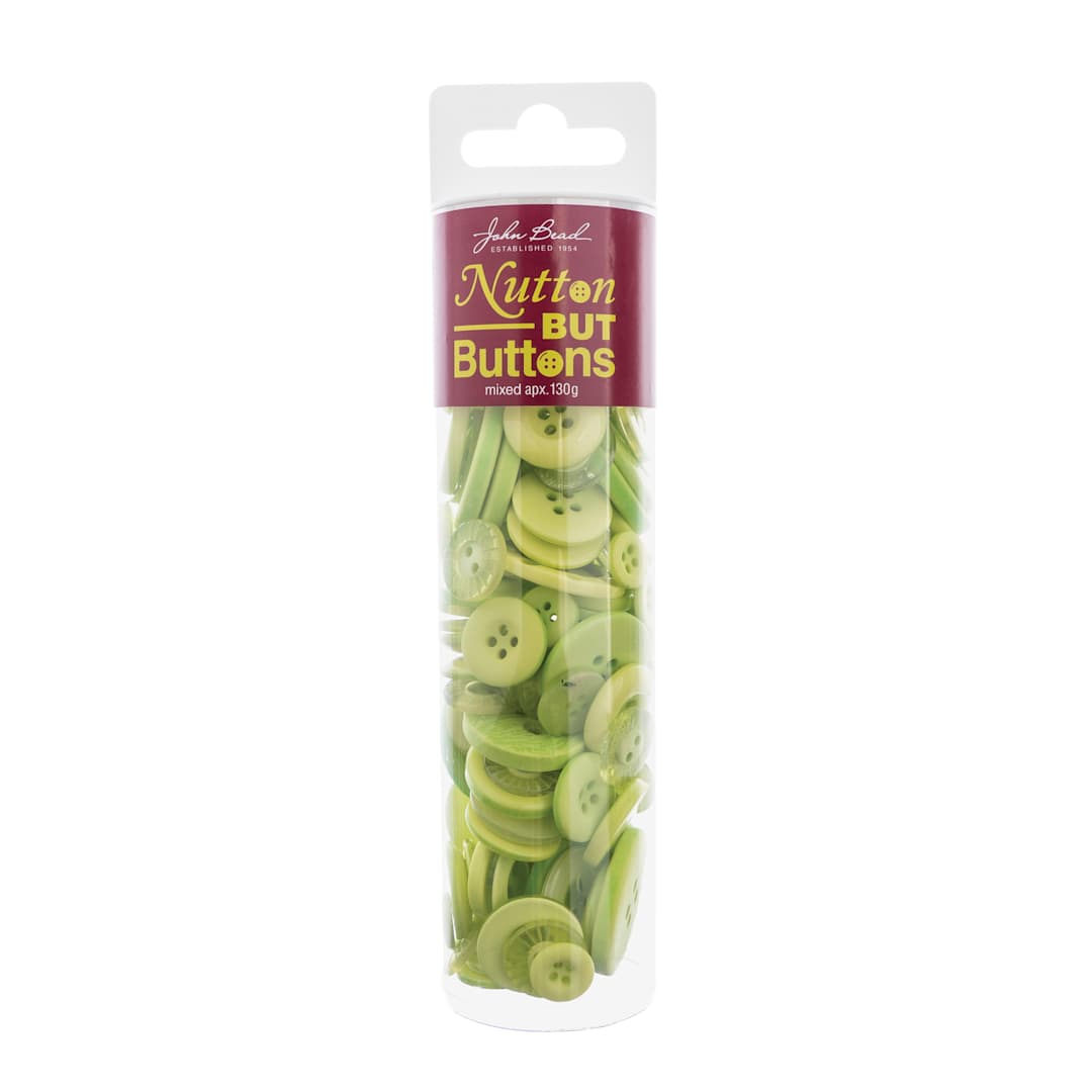 Open in modal - John Bead Nutton But Buttons - Lime Green, Resin, 130 g Tube