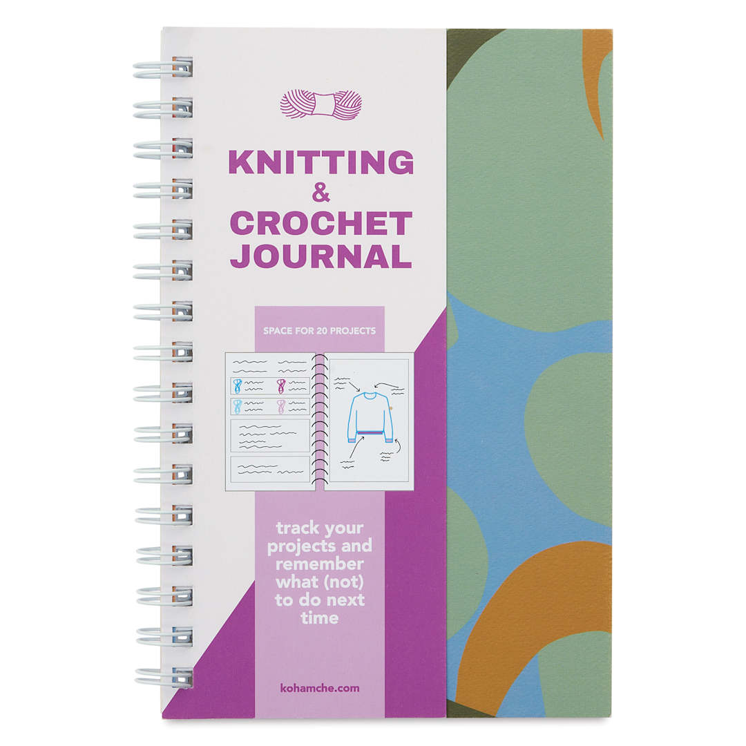 Open in modal - Kohamche Knitting and Crochet Project Journal - 5-1/2" x 8-1/2", 20 Pages, front cover