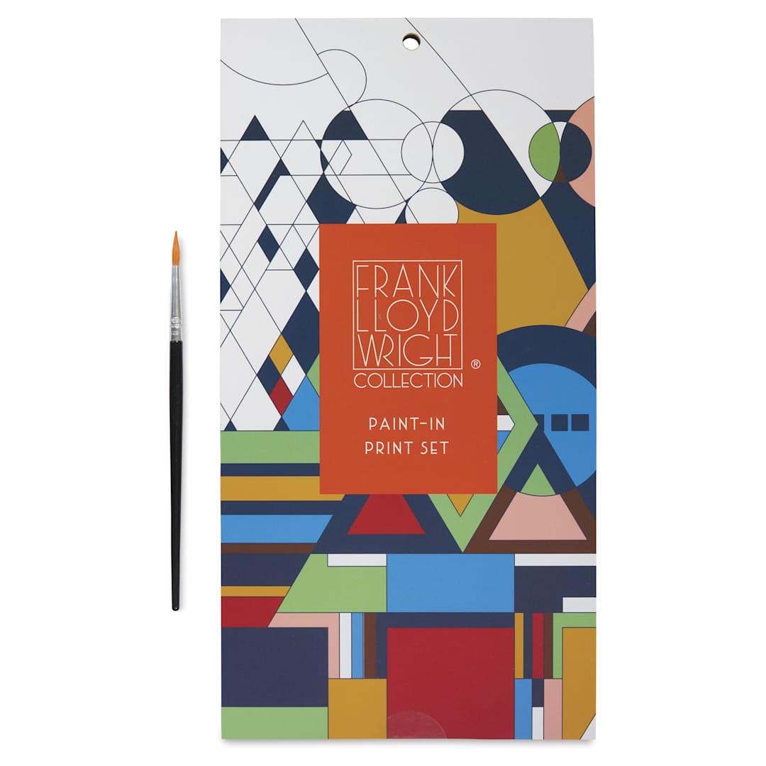 Open in modal - Galison Paint-In Card Set - Frank Lloyd Wright, front of packaging