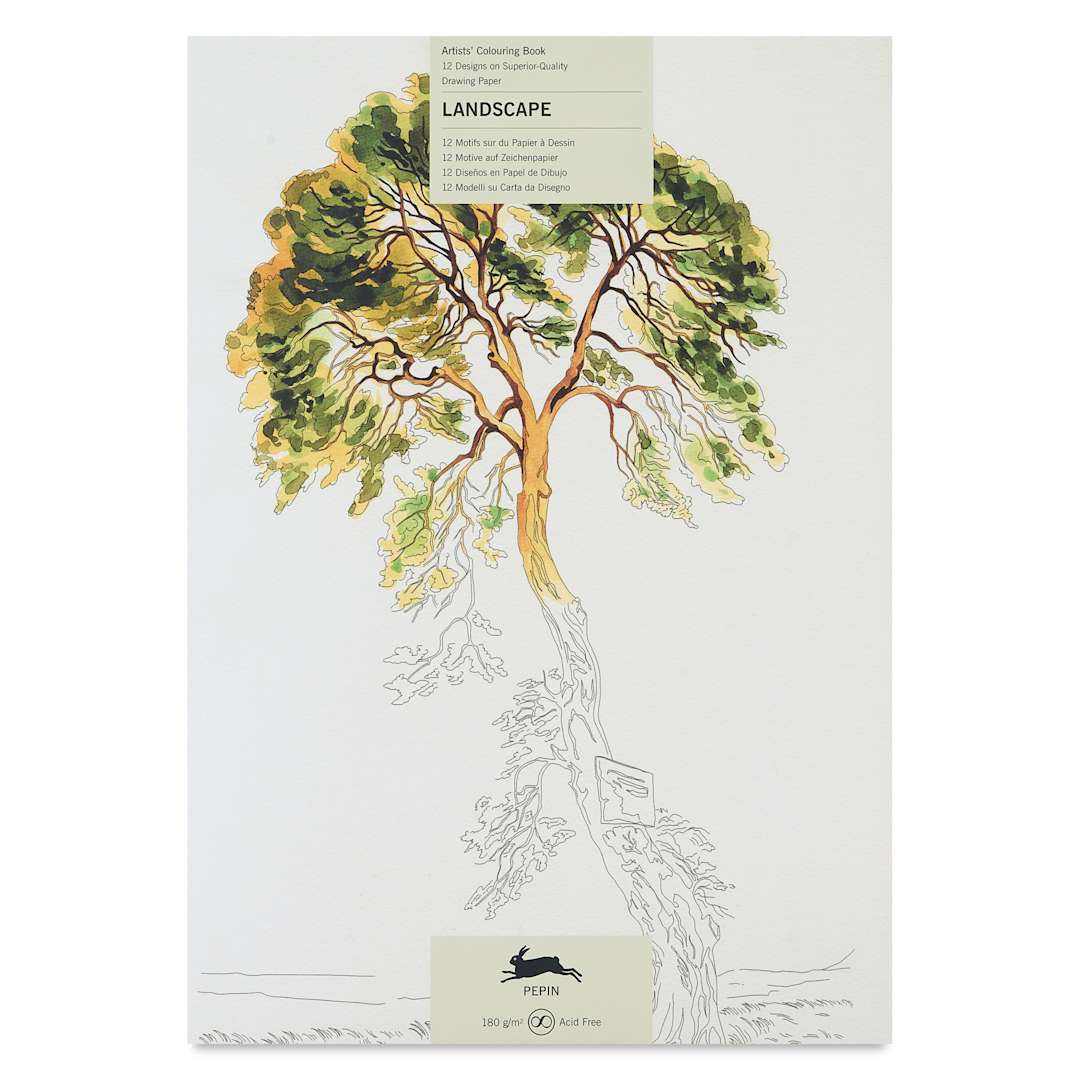 Open in modal - The Pepin Press Landscape Artists’ Coloring Book, front cover