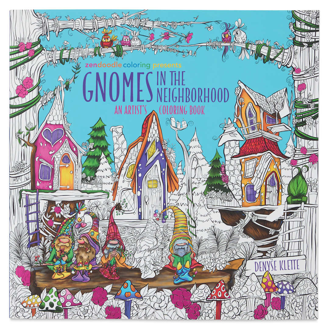 Open in modal - Gnomes in the Neighborhood Coloring Book (front cover)