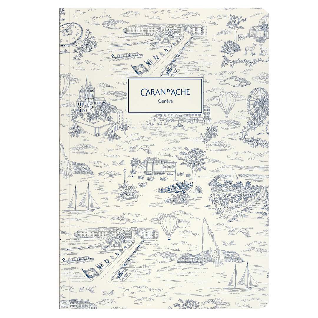Open in modal - Caran d'Ache Toile de Jouy Holiday Notebook - 5.8" x 8.3", closed