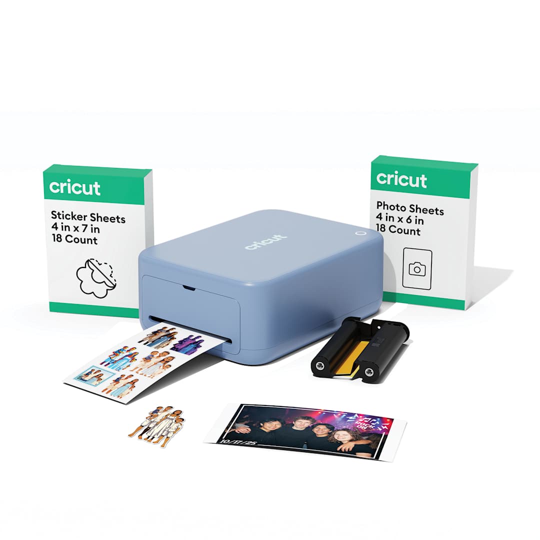 Open in modal - Cricut StickerPix Print + Cut Essential Bundle with contents