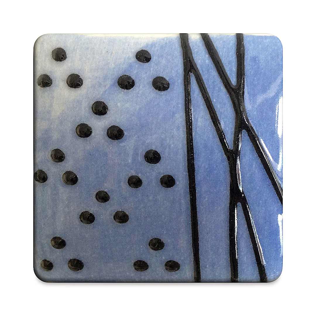 Open in modal - Spectrum Raised Accent Glazes - Tile glazed with Black color