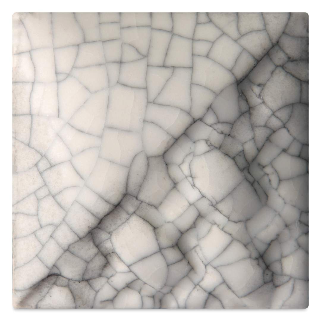 Open in modal - Mayco Stoneware Crackle Glaze - Matte Clear fired to cone 6 oxidation